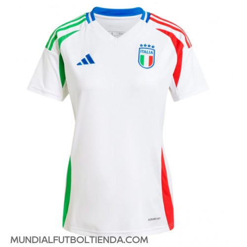 Camiseta Italia Segunda Equipación Replica Eurocopa 2024 para mujer mangas cortas